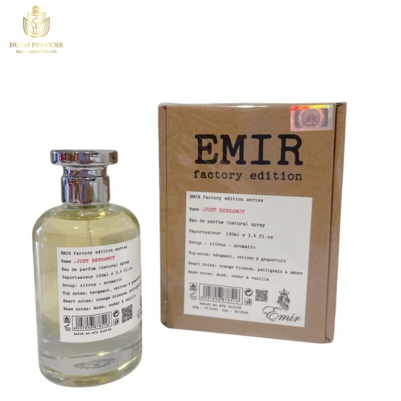 Nước hoa Unisex Dubai Just Bergamot Emir 