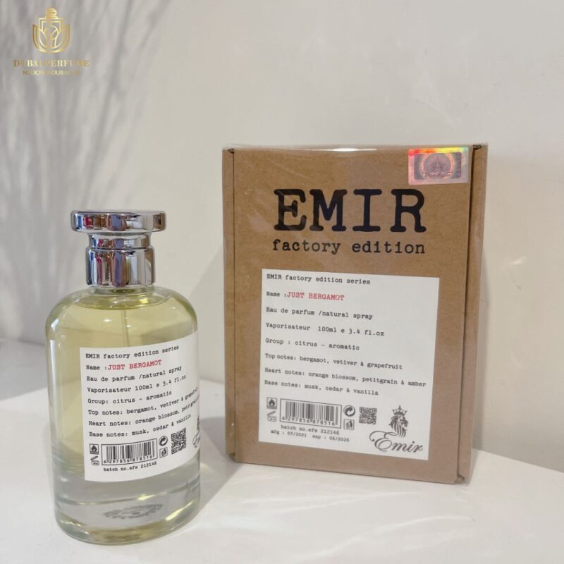 Nước hoa Unisex Dubai Just Bergamot Emir 