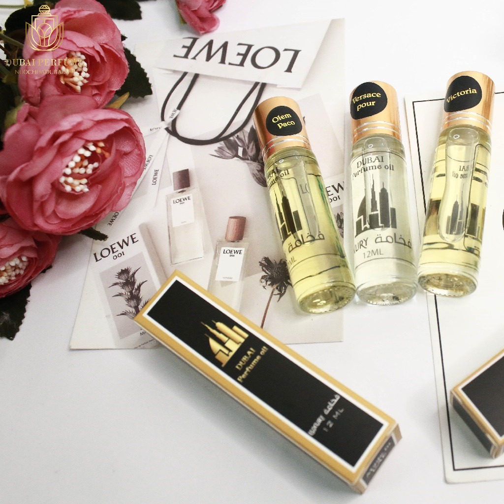 Lọ Tinh Dầu Nước Hoa Dubai Thiết Kế Dạng Bi Lăn 12ml 