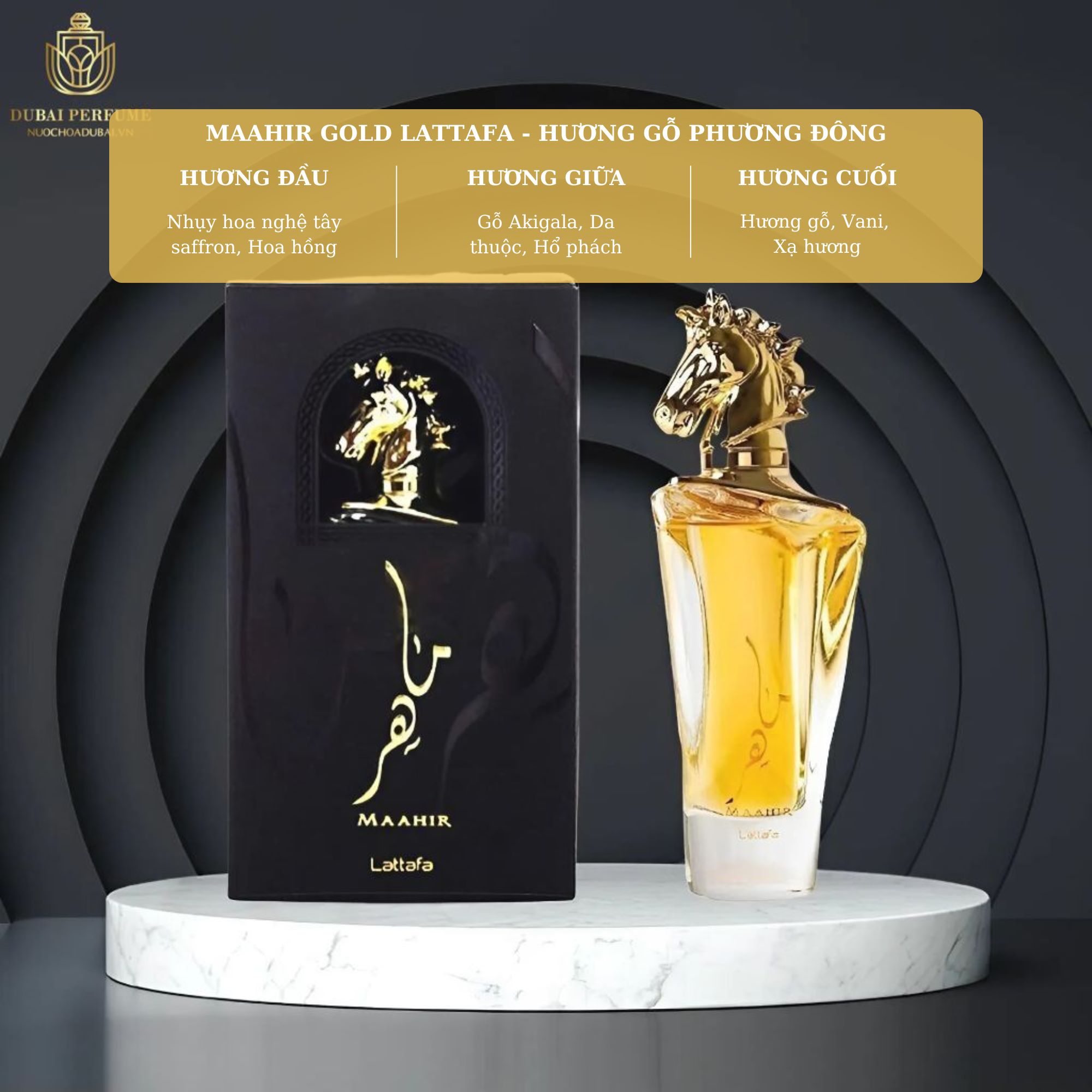 Nước Hoa Dubai Nam Lattafa Maahir Gold Cho Cuộc Hẹn Hò