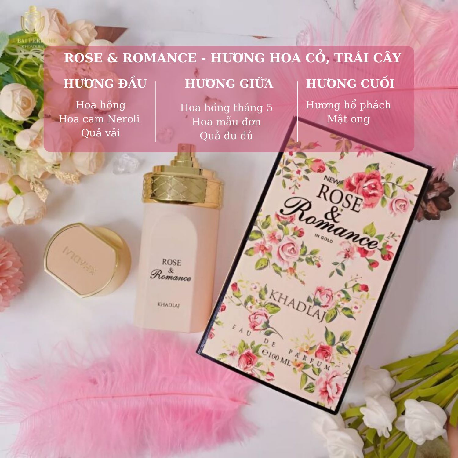 Nước hoa Dubai Nữ Rose & Romance Cho Cuộc Hẹn Hò
