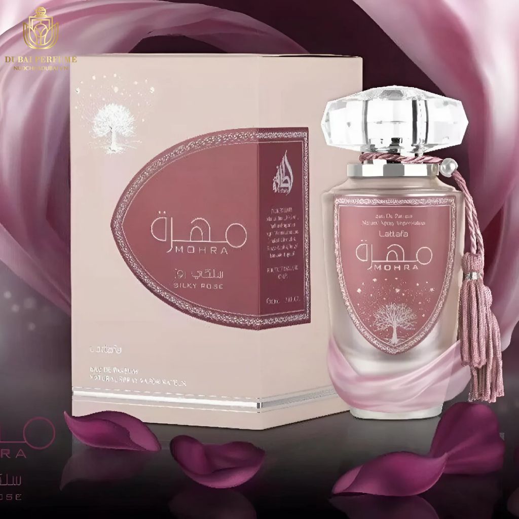 Nước Hoa Dubai Nữ Lattafa Mohra Silky Rose Hương Thơm Lãng Mạn