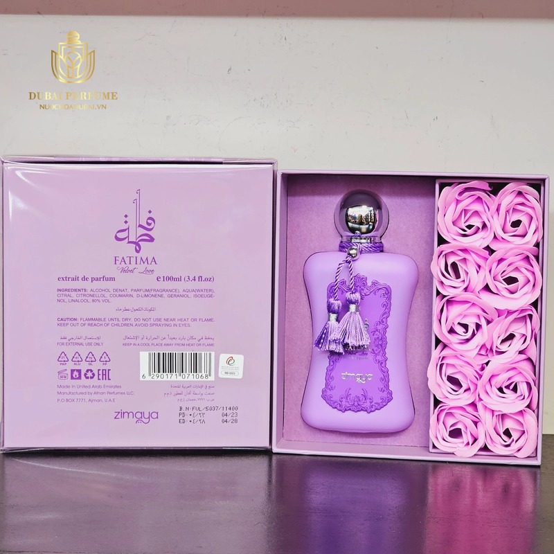 Nước Hoa Dubai Nữ Fatima Velvet Love 100ml Chính Hãng