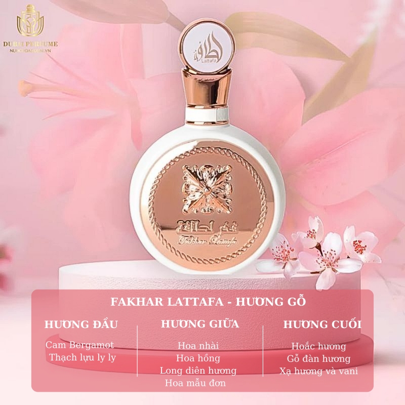 Nước Hoa Dubai Nữ Fakhar Lattafa Rose