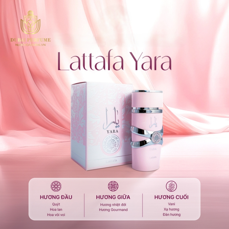 Nước Hoa Dubai Nữ Lattafa Yara - Thanh Lịch, Ngọt Ngào và Hiện Đại Nước Hoa Dubai Nữ Lattafa Yara - Thanh Lịch, Ngọt Ngào và Hiện Đại