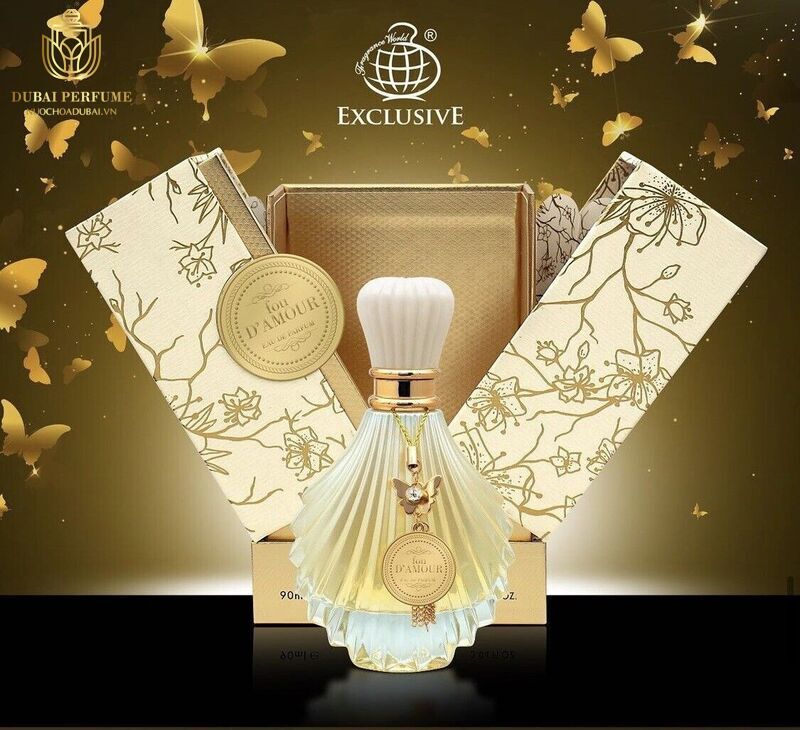 Chai Nước Hoa Màu Vàng Gold Sang Trọng Đẳng Cấp