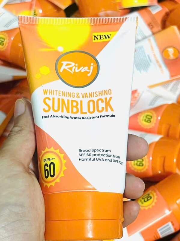 Kem chống nắng Dubai Rivaj UK Whitening & Vanishing Sunblock SPF60 100ml